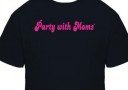Party with Moms tee shirt (navy) Party with Moms tee shirt (navy)