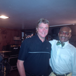 Irish-American music, singer, songwriter, keyboardist and bandleader, Andy Cooney with Dr. Lowe.